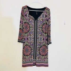 Laundry by Shelli Segal Geometric Print Shift Dress Size 8